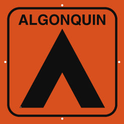 Campsite Sign, Large, Algonquin, Orange (A2000)