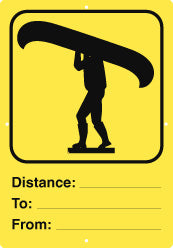 Portage Sign, Distance, Yellow (A1936)