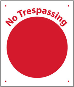 No Trespassing, Medium, Red (A2050)