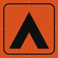 tent sign Campsite Sign, Large, Plain, Orange (A1920) – Chrismar.com